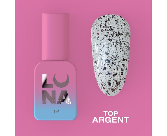 Изображение  Top for gel polish LUNAMoon Top Argent, 13 ml, Volume (ml, g): 13, Color No.: Argent