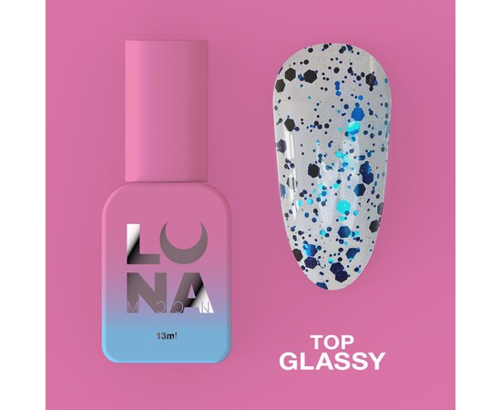 Изображение  Top for gel polish LUNAMoon Top Glassy, 13 ml, Volume (ml, g): 13, Color No.: Glassy