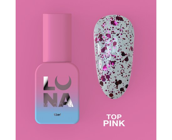 Изображение  Топ для гель-лака LUNAMoon Top Pink, 13 мл, Объем (мл, г): 13, Цвет №: Pink
