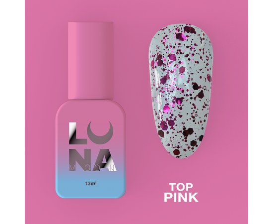 Изображение  Топ для гель-лака LUNAMoon Top Pink, 13 мл, Объем (мл, г): 13, Цвет: Pink