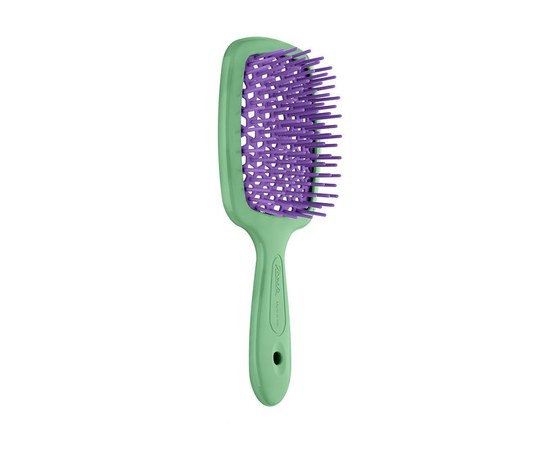 Зображення  Щітка масажна для волосся прямокутна зелена з фуксією Janeke Superbrush Small (86SP234 VV)