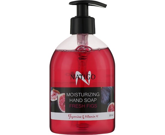 Изображение  Увлажняющее мыло для рук жидкое Natigo Moisturizing Hand Soap Свежий Инжир, 500 мл