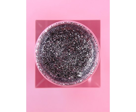 Изображение 3 Гель с блестками для ногтей LUNAMoon Platinum Gel №1, 5 мл, Объем (мл, г): 5, Вариант: 01, Цвет: Серебряный