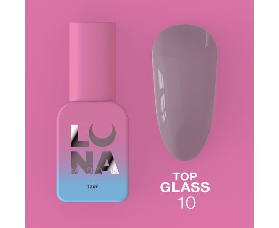 Изображение  Топ для гель-лака LUNAMoon Top Glass №10, 13 мл, Объем (мл, г): 13, Цвет №: 10