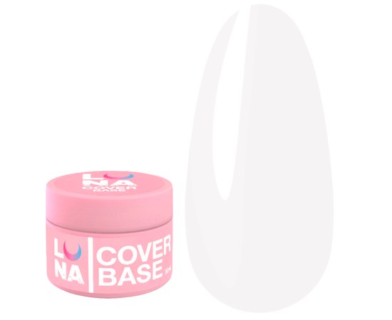 Изображение  Camouflage base for gel polish LUNAMoon Cover Base No. 4, 30 ml, Volume (ml, g): 30, Color No.: 4, Color: White