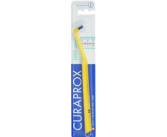 Изображение  Monobundle toothbrush Curaprox Single CS 1009-09 D 0.12 mm 9 mm, yellow, Color No.: 9