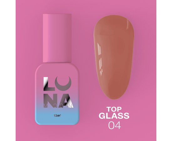 Зображення  Топ для гель-лаку LUNAMoon Top Glass № 4, 13 мл, Об'єм (мл, г): 13, Цвет №: 04