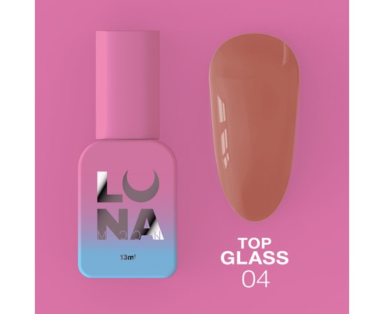 Изображение  Top for gel polish LUNAMoon Top Glass No. 4, 13 ml, Volume (ml, g): 13, Color No.: 4