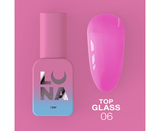 Изображение  Топ для гель-лака LUNAMoon Top Glass №6, 13 мл, Объем (мл, г): 13, Цвет №: 06