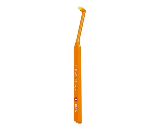 Зображення  Монопучкова зубна щітка Curaprox Single CS 1006-05 D 0.10 мм 6 мм, помаранчева, Цвет №: 05