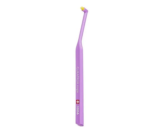 Зображення  Монопучкова зубна щітка Curaprox Single CS 1006-10 D 0.10 мм 6 мм, яскраво фіолетова, Цвет №: 10
