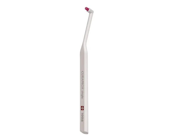 Зображення  Монопучкова зубна щітка Curaprox Single CS 1006-11 D 0.10 мм 6 мм, біла, Цвет №: 11