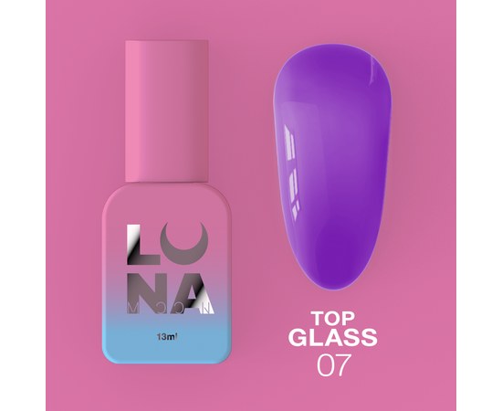 Зображення  Топ для гель-лаку LUNAMoon Top Glass № 7, 13 мл, Об'єм (мл, г): 13, Цвет №: 07