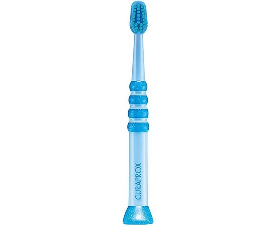 Изображение  Children's toothbrush Curaprox Ultra Soft CS Baby 4260-06 D 0.09 mm blue, green bristles up to 4 years, Color No.: 6