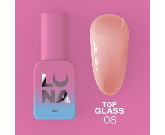 Изображение  Top for gel polish LUNAMoon Top Glass No. 8, 13 ml, Volume (ml, g): 13, Color: 8