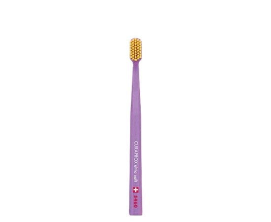 Изображение  Зубная щетка Curaprox Ultra Soft CS 5460-15 D 0.10 мм лиловая, желтая щетина, Цвет №: 15