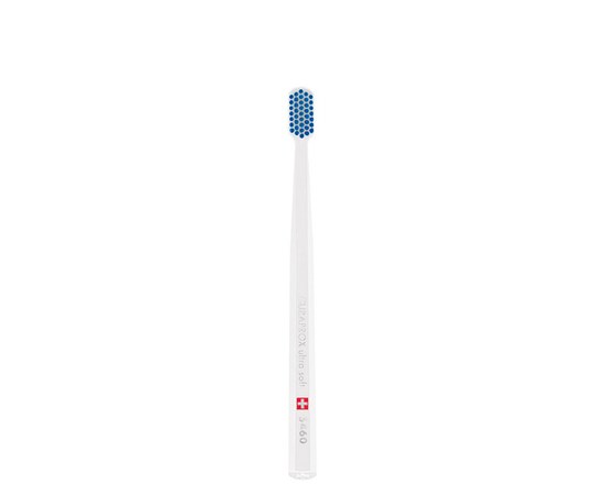 Изображение  Toothbrush Curaprox Ultra Soft CS 5460-18 D 0.10 mm white, blue bristles, Color No.: 18