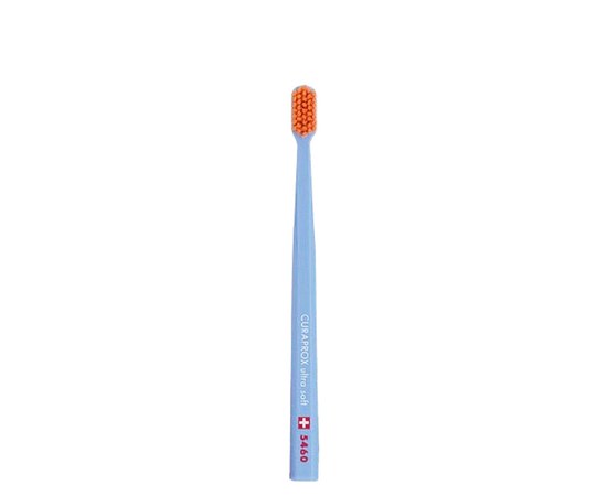 Изображение  Зубная щетка Curaprox Ultra Soft CS 5460-20 D 0.10 мм голубая, оранжевая щетина, Цвет №: 20