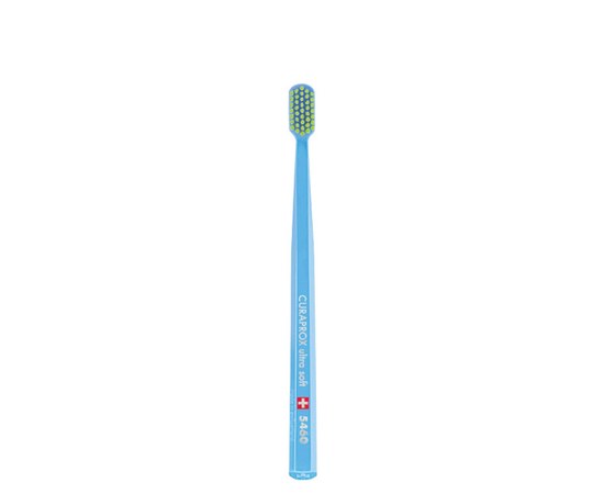 Изображение  Зубная щетка Curaprox Ultra Soft CS 5460-21 D 0.10 мм голубая, салатовая щетина, Цвет №: 21