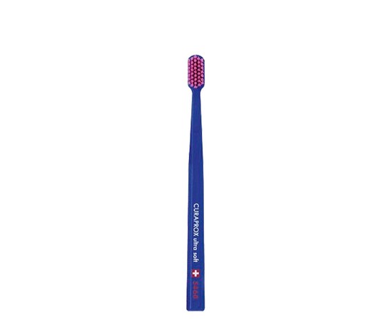 Зображення  Зубна щітка Curaprox Ultra Soft CS 5460-22 D 0.10 мм темно синя, рожева щетина, Цвет №: 22