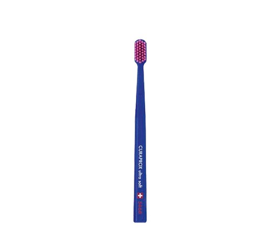 Изображение  Toothbrush Curaprox Ultra Soft CS 5460-22 D 0.10 mm dark blue, pink bristles, Color No.: 22