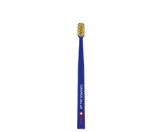 Изображение  Toothbrush Curaprox Ultra Soft CS 5460-24 D 0.10 mm dark blue, yellow bristles, Color No.: 24