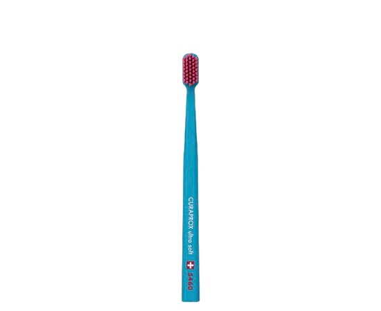 Изображение  Зубная щетка Curaprox Ultra Soft CS 5460-28 D 0.10 мм бирюзовая, пурпурная щетина, Цвет №: 28