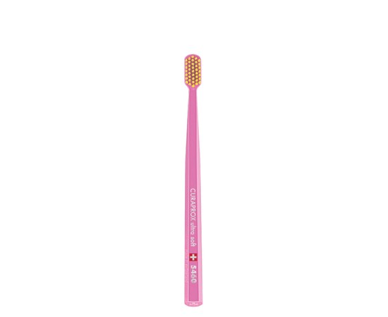 Изображение  Toothbrush Curaprox Ultra Soft CS 5460-09 D 0.10 mm crimson, yellow bristles, Color No.: 9