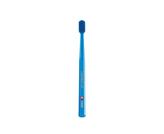 Изображение  Toothbrush Curaprox Soft CS 1560-01 D 0.15 mm blue, blue bristles, Color No.: 1
