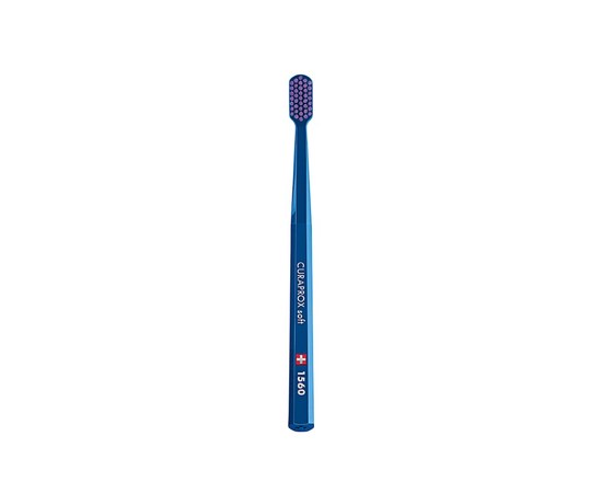 Зображення  Зубна щітка Curaprox Soft CS 1560-04 D 0.15 мм синя, фіолетова щетина, Цвет №: 04