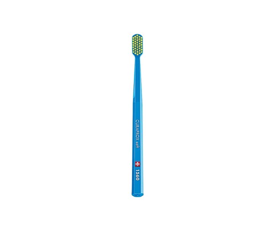 Зображення  Зубна щітка Curaprox Soft CS 1560-02 D 0.15 мм блакитна, салатова щетина, Цвет №: 02
