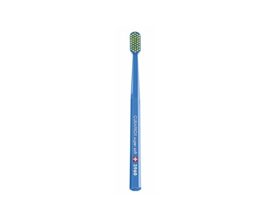 Изображение  Toothbrush Curaprox Super Soft CS 3960-02 D 0.12 mm blue, yellow bristles, Color No.: 2
