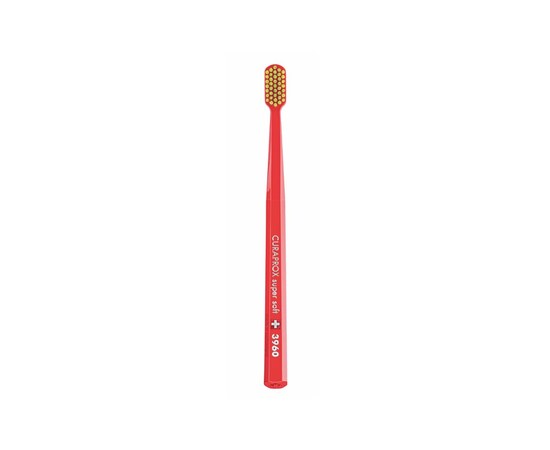 Изображение  Toothbrush Curaprox Super Soft CS 3960-10 D 0.12mm red, yellow bristle, Color No.: 10