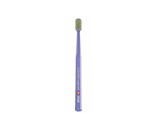 Изображение  Toothbrush Curaprox Super Soft CS 3960-18 D 0.12 mm purple, yellow bristles, Color No.: 18