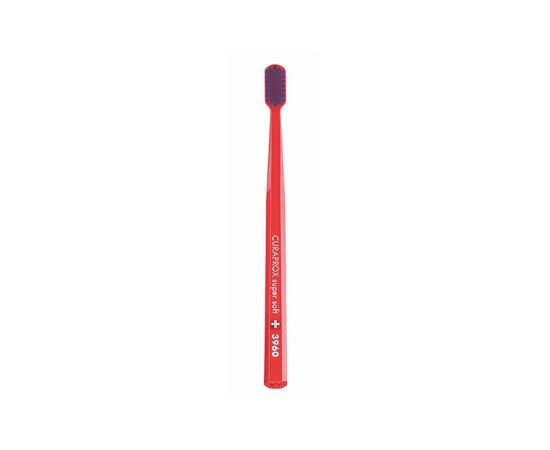 Изображение  Toothbrush Curaprox Super Soft CS 3960-09 D 0.12 mm red, blue bristles, Color No.: 9