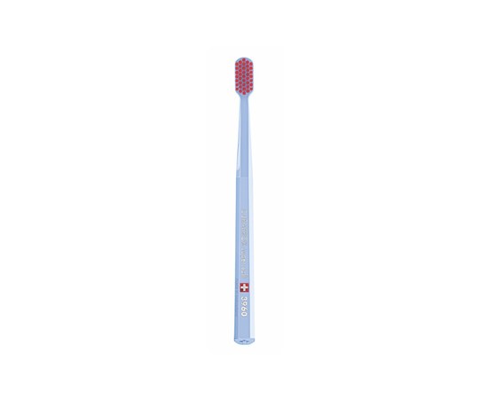 Изображение  Зубная щетка Curaprox Super Soft CS 3960-03 D 0.12 мм голубая, красная щетина, Цвет №: 03