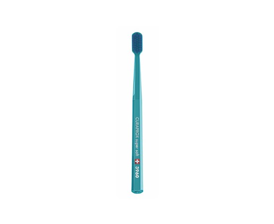 Изображение  Зубная щетка Curaprox Super Soft CS 3960-07 D 0.12 мм петрол, синяя щетина, Цвет №: 07