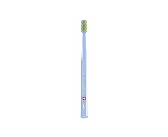 Изображение  Зубная щетка Curaprox Super Soft CS 3960-04 D 0.12 мм голубая, желтая щетина, Цвет №: 04