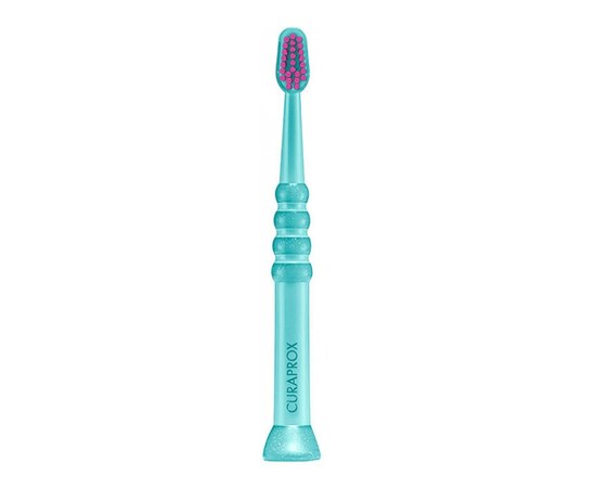 Изображение  Children's toothbrush Curaprox Ultra Soft CS Baby 4260-09 D 0.09 mm green, pink bristles up to 4 years, Color No.: 9