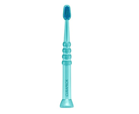 Изображение  Children's toothbrush Curaprox Ultra Soft CS Baby 4260-08 D 0.09 mm green, blue bristles up to 4 years, Color No.: 8