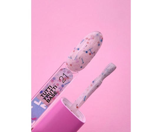 Изображение 2 Камуфлирующая база для гель-лака LUNAMoon Tutti Frutti Base №21, 13 мл, Объем (мл, г): 13, Вариант: 21, Цвет: Розовый