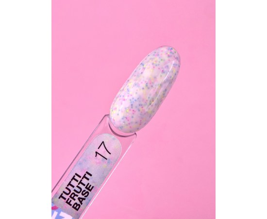 Изображение 3 Камуфлирующая база для гель-лака LUNAMoon Tutti Frutti Base №17, 13 мл, Объем (мл, г): 13, Вариант: 17, Цвет: Розовый