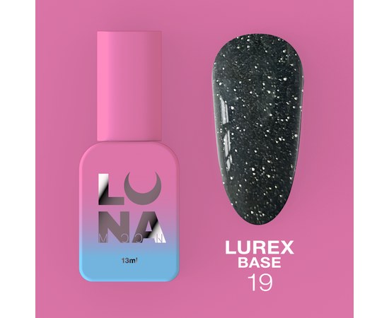 Изображение  Camouflage base for gel polish LUNAMoon Lurex Base No. 19, 13 ml, Volume (ml, g): 13, Color No.: 19, Color: Brown