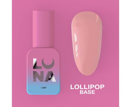 Изображение  Camouflage base for gel polish LUNAMoon Lollipop Base, 13 ml, Volume (ml, g): 13, Color No.: Lollipop, Color: Beige