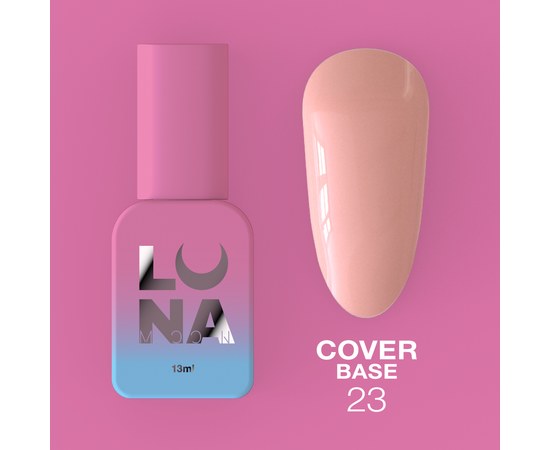 Изображение  Camouflage base for gel polish LUNAMoon Cover Base No. 23, 13 ml, Volume (ml, g): 13, Color No.: 23, Color: Light pink