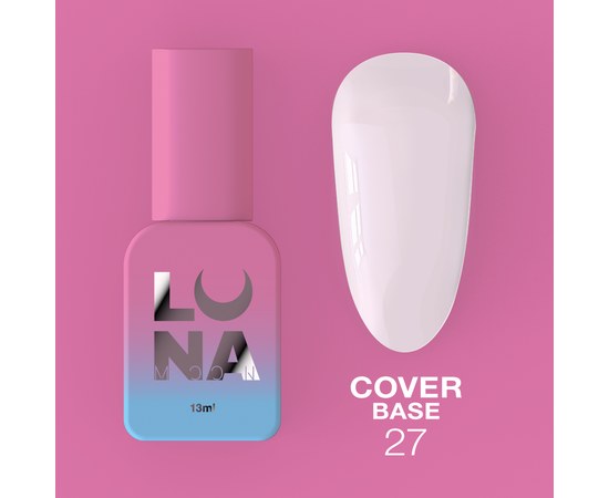 Изображение  Camouflage base for gel polish LUNAMoon Cover Base No. 27, 13 ml, Volume (ml, g): 13, Color No.: 27, Color: Lilac