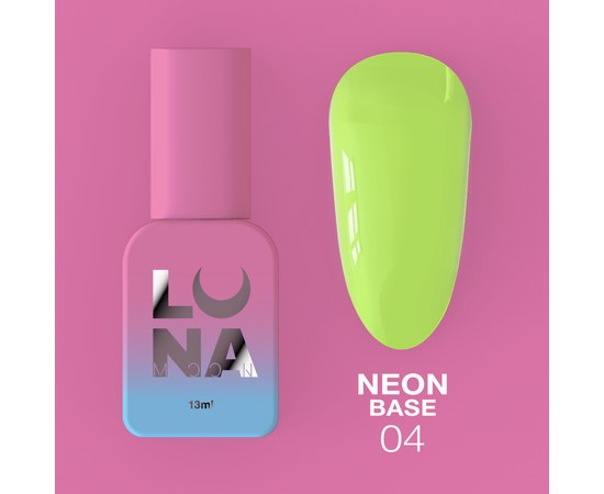 Изображение  Camouflage base for gel polish LUNAMoon Neon base No. 4, 13 ml, Volume (ml, g): 13, Color No.: 4, Color: Yellow