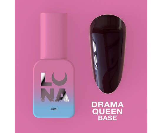 Изображение  Camouflage base for gel polish LUNAMoon Drama Queen Base, 13 ml, Volume (ml, g): 13, Color No.: Drama Queen, Color: burgundy