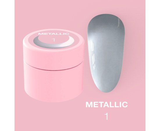 Зображення  Гель-фарба для нігтів LUNAMoon Metallic Gel №1, 5 мл