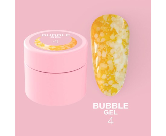 Изображение  Gel with glitter for nails LUNAMoon Bubble Gel No. 4, 5 ml, Volume (ml, g): 5, Color No.: 4, Color: Orange